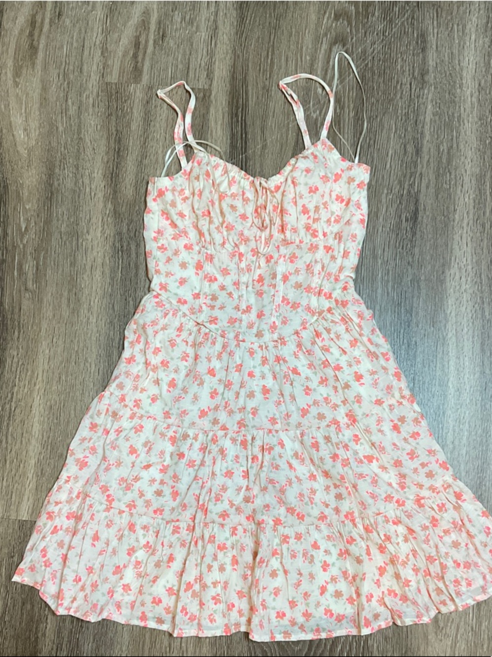 Floral Pink Tiered Sundress for Kids - Sleeveless Spaghetti Strap